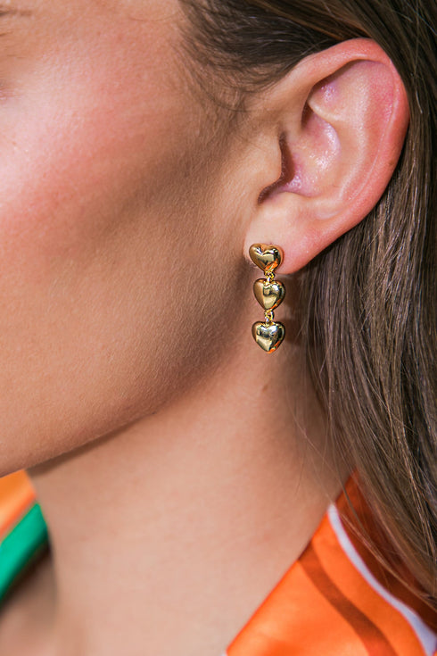 triple-heart-drop-clip-on-earrings Flying Tomato-Sophia's StyleEARRINGS-1